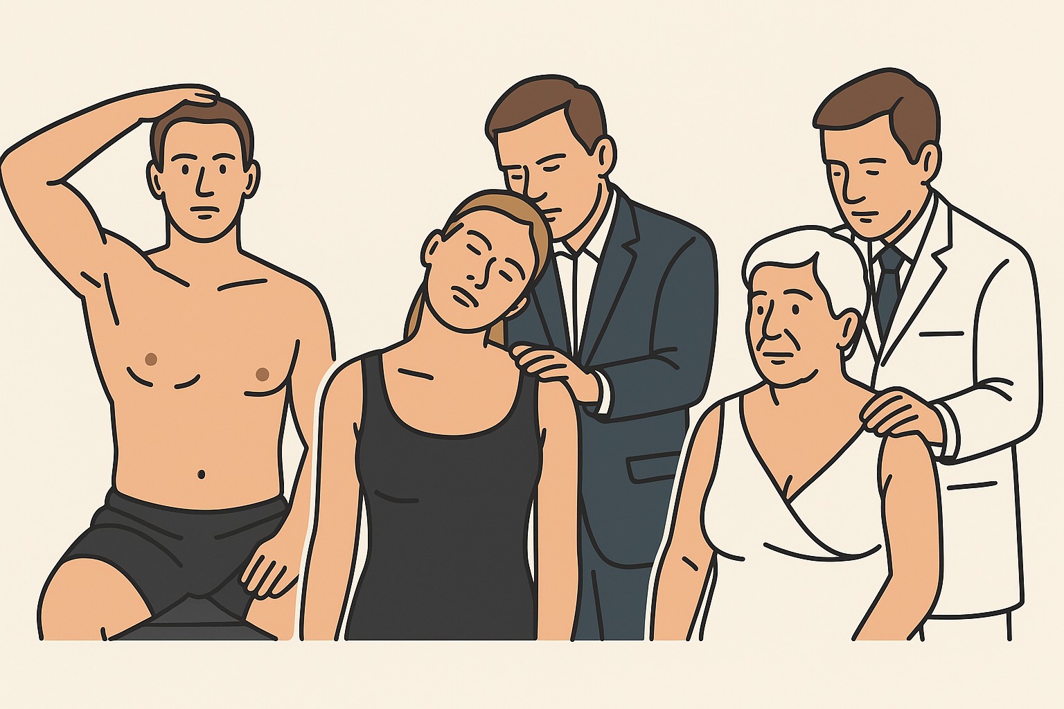 脖子和肩膀的關聯在哪? 五十肩、旋轉肌破裂與頸椎壓迫? 肩、頸痛的原因、診斷、治療與挑戰 - 第2張圖 鑑別診斷肩頸疼痛的理學檢查圖 Spurling Test與Arm Squeeze Test