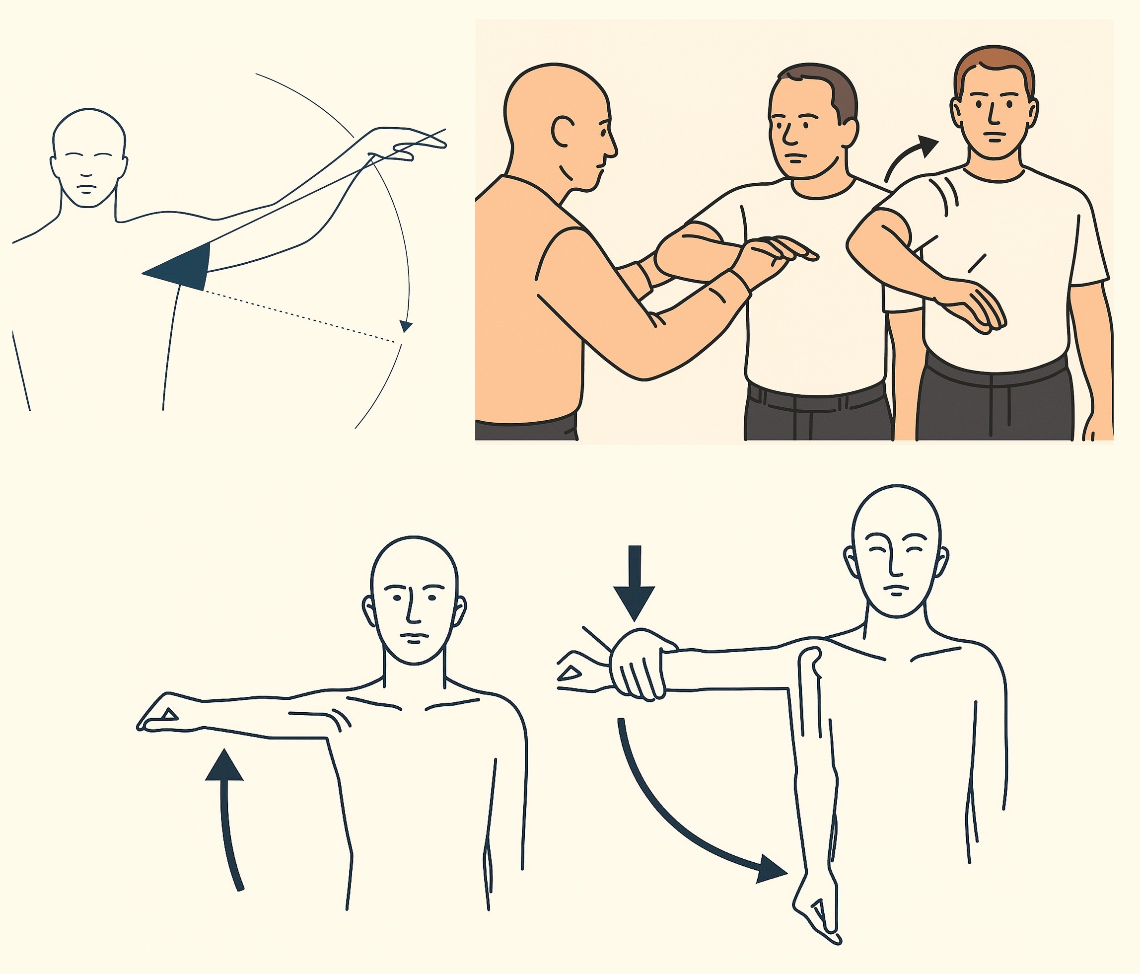 脖子和肩膀的關聯在哪? 五十肩、旋轉肌破裂與頸椎壓迫? 肩、頸痛的原因、診斷、治療與挑戰 - 第3張圖 鑑別診斷肩頸疼痛的理學檢查圖 Painful Arc Test與Arm Squeeze Test