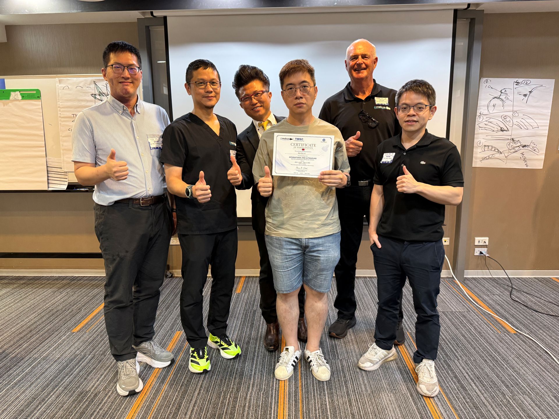 林瑋德醫師完成台北 mskus 國際肌肉骨骼超音波工作坊並取得結業證書